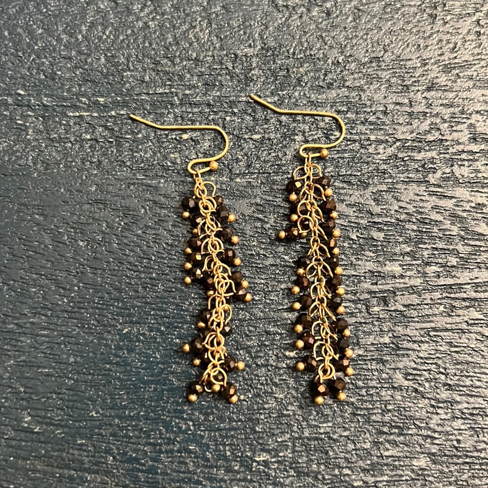 Black and gold earrings
